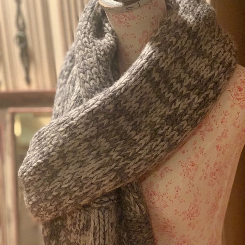 Michael Stars Chunky Knit Scarf in Galvanize​​​​​​​​​ - Picture 3 of 6